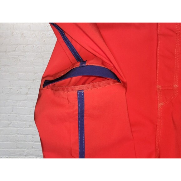 Soflete Ace Skull Print Drawstring Board Shorts Mens 38/XL Red Blue Swim Trunks - Picture 2 of 5